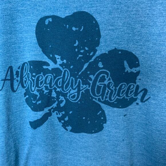 Already Green Graphic Tee T Shirt 4 Leaf Clover Sz XL - Picture 3 of 5